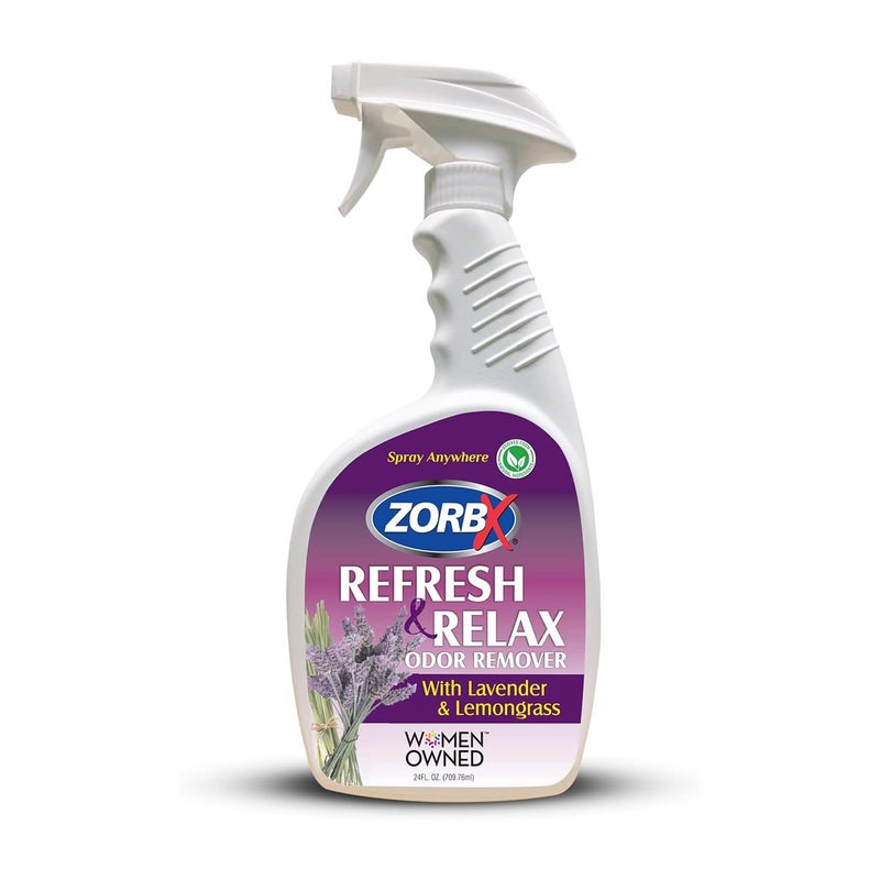 ZORBX Lavender & Lemongrass Spray  24 Oz - All-Purpose Deodorizer  Refreshes Fabric  Removes Strong Odors  Perfect for Home  Car  Gym  Laundry - Image 1